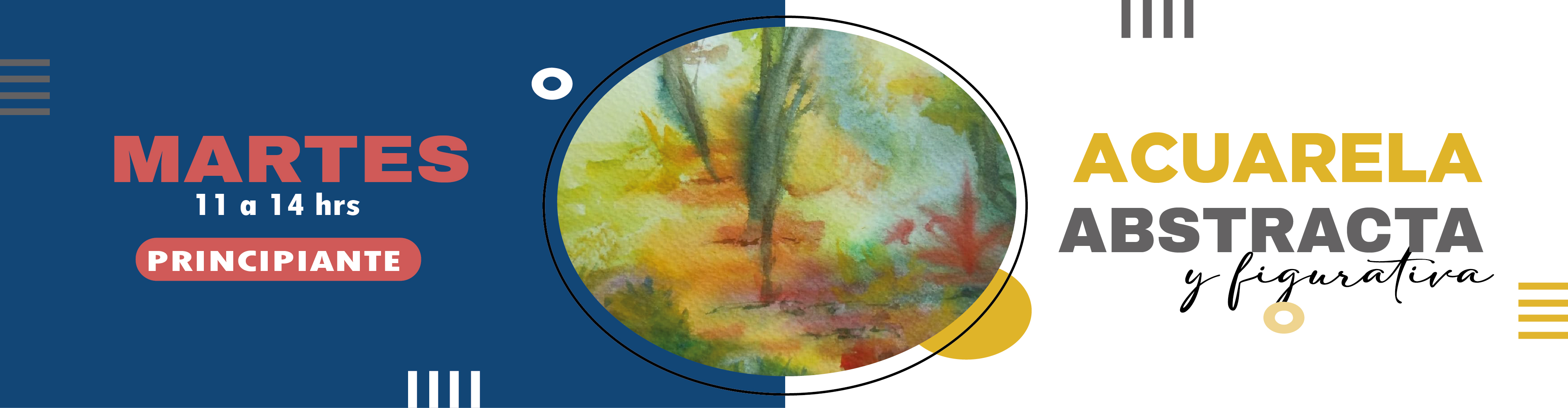 Acuarela abstracta y figurativa